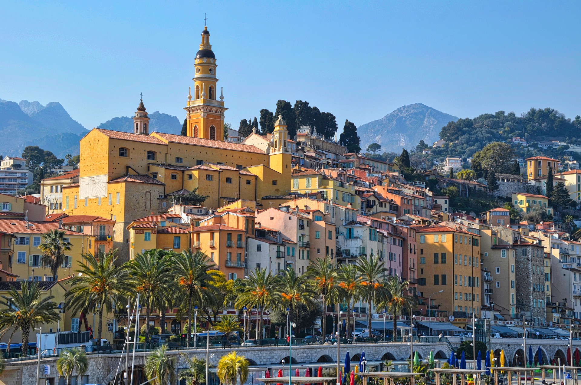 Colourful town in the French Riviera for summer and school camps
